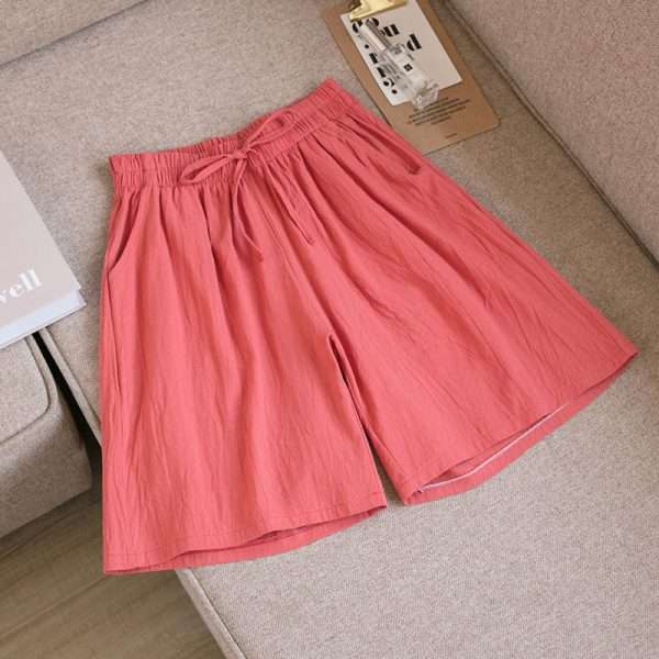 New Cotton And Linen Loose Shorts For Women - Image 7