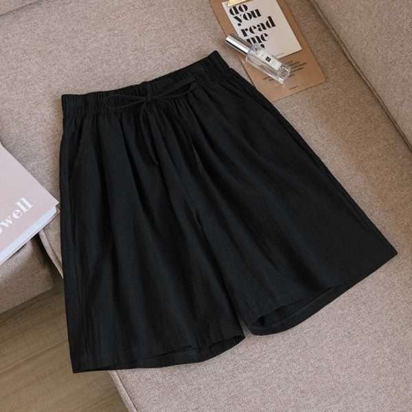 New Cotton And Linen Loose Shorts For Women - Image 6