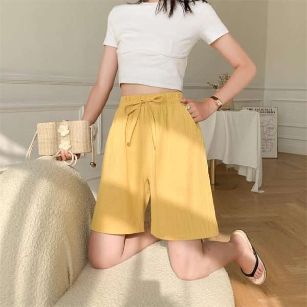 New Cotton And Linen Loose Shorts For Women - Image 4