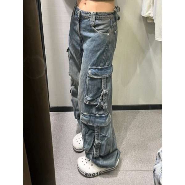 American Retro Loose Street Wide Leg Jeans - Image 3