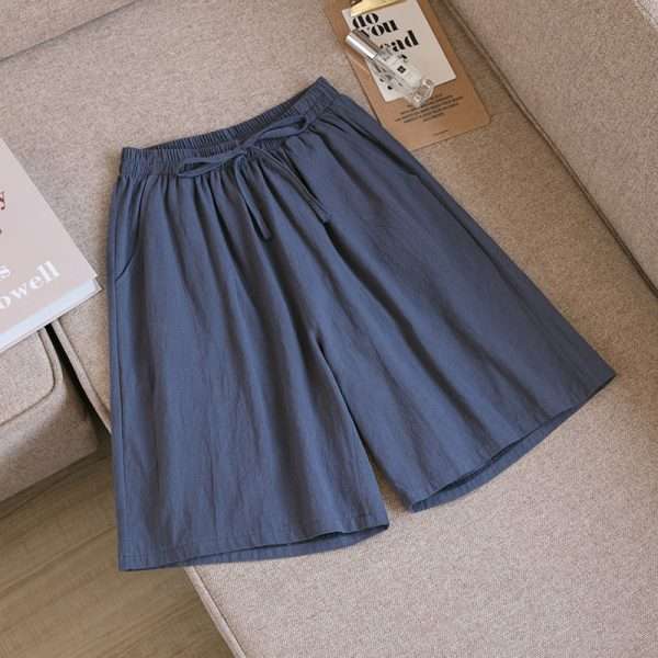 New Cotton And Linen Loose Shorts For Women - Image 10