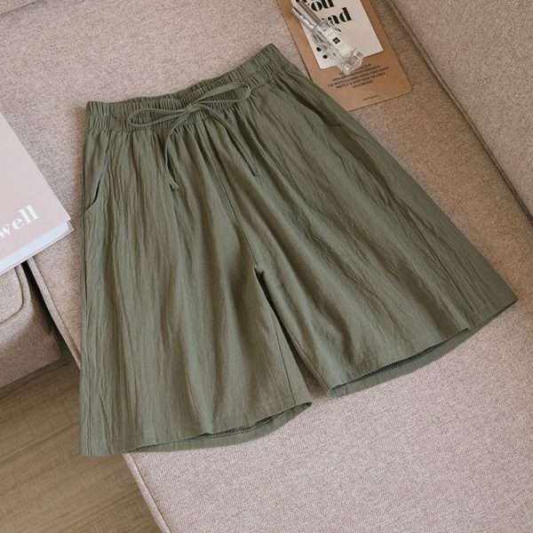 New Cotton And Linen Loose Shorts For Women - Image 9