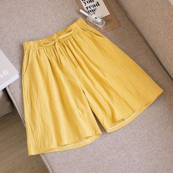 New Cotton And Linen Loose Shorts For Women - Image 2