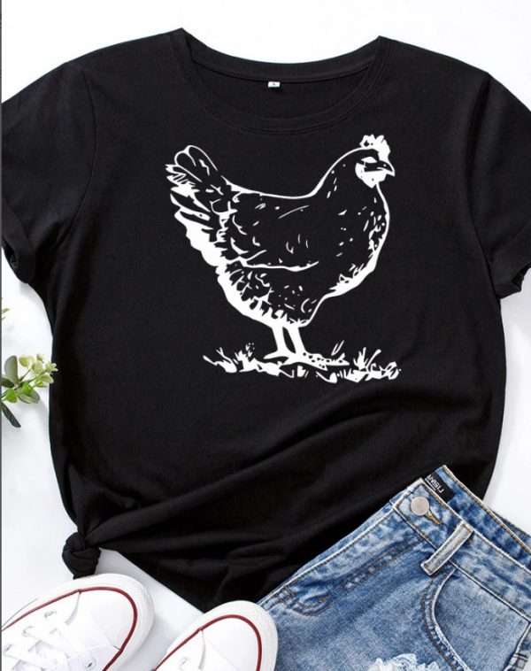 Simple Fashion Print T-shirt Women - Image 4