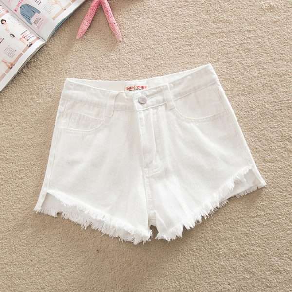 Summer Front Short Back Long High Waist Denim Shorts - Image 5