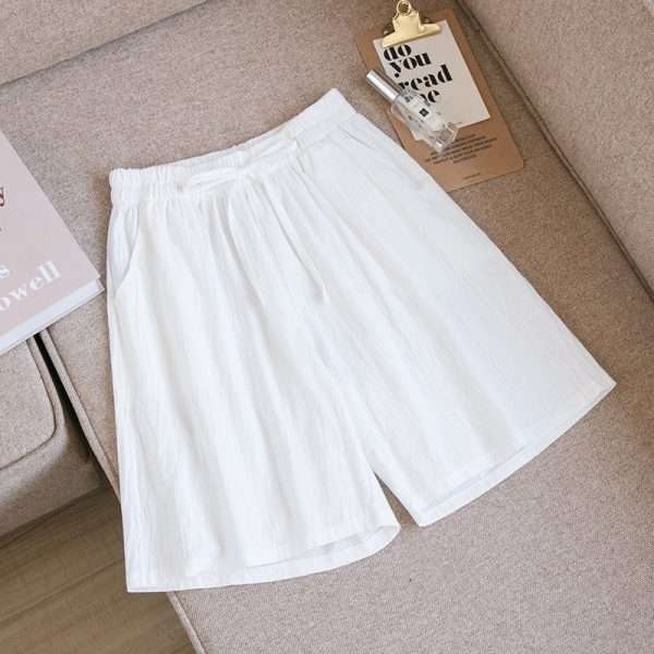 New Cotton And Linen Loose Shorts For Women - Image 3