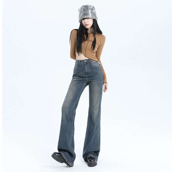 Women's American-style Retro Washed Skinny Jeans - Image 2